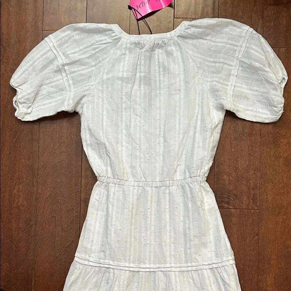 Betsey Johnson Spectator Tiered Midi Dress, White & Colored Speckles SizeXS, NWT - Picture 9 of 16
